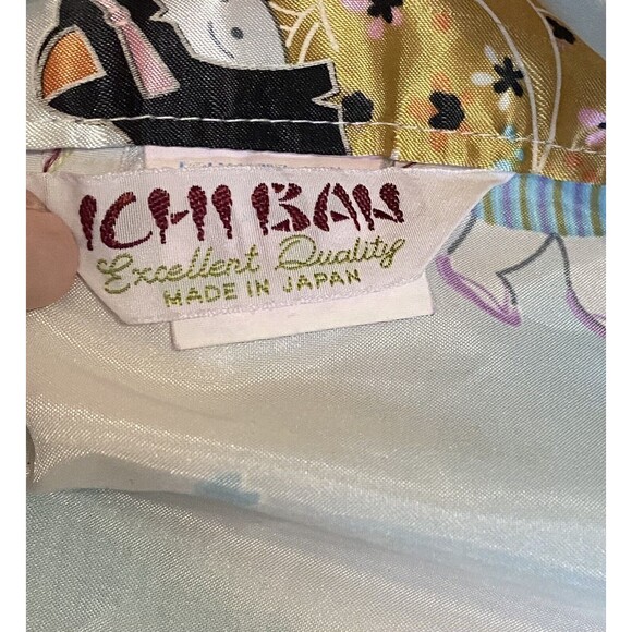 Japanese Ichiban Kimono Robe Women's Size Medium Light Blue - Picture 4 of 8